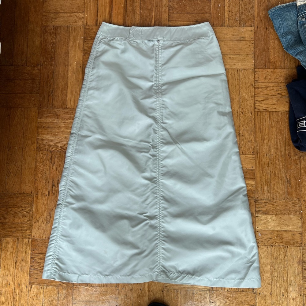 Nylon maxi skirt